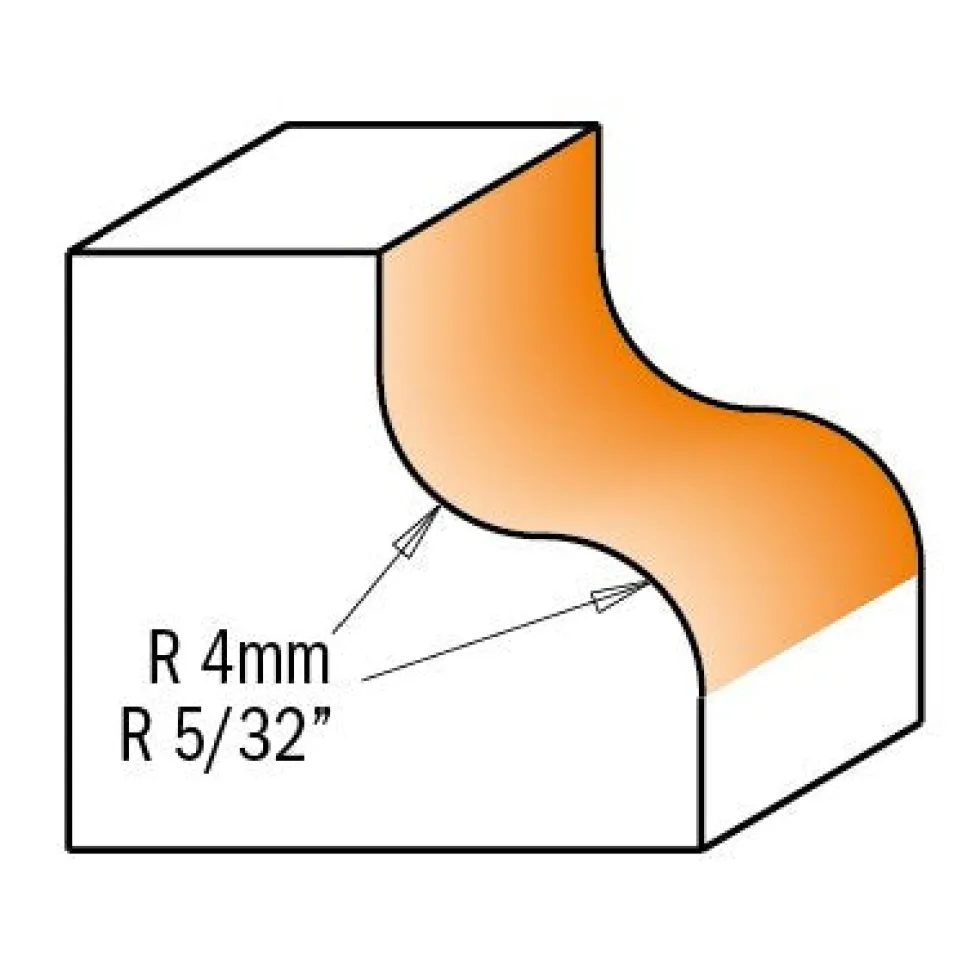 CMT 5/16 inch Ogee Bit - 1/4in shank