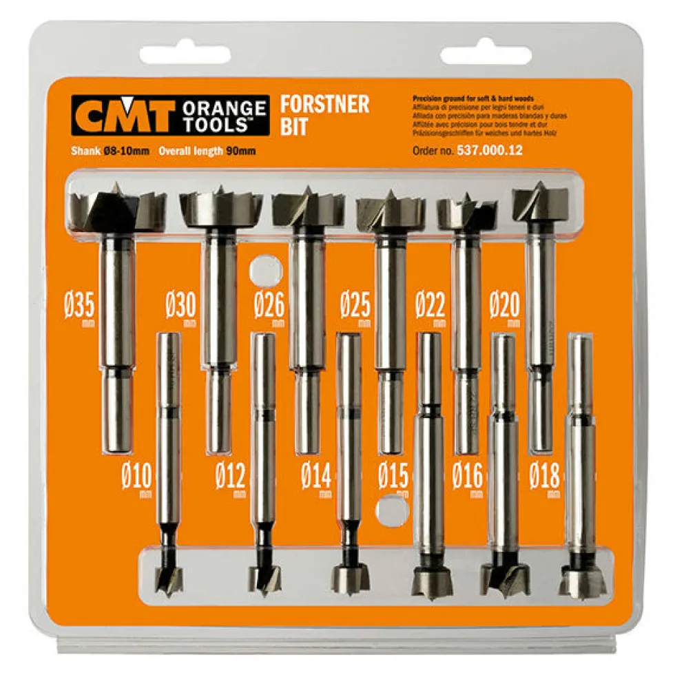 CMT Metric Forstner Bits - Set of 12