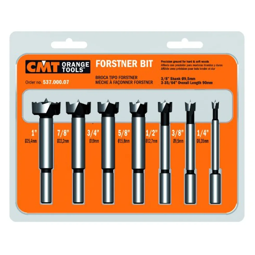 CMT Set of 7 Forstner Bits