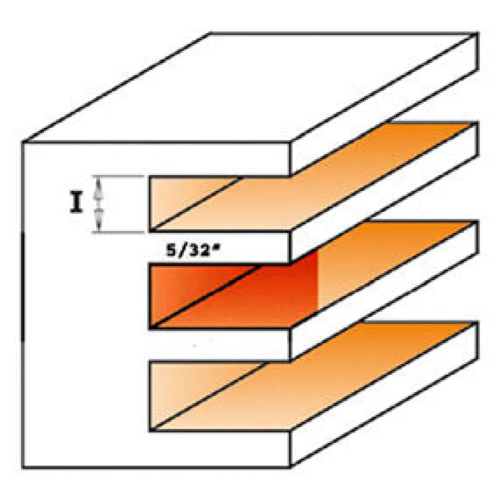 CMT Slot Cutter w/ Top Bearing - 1/2in Shank