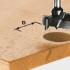 Festool Hinge Boring Router Bit - 8mm shank
