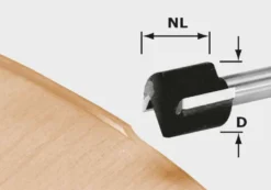 Festool 19mm Trim Router Bit - 8mm shank