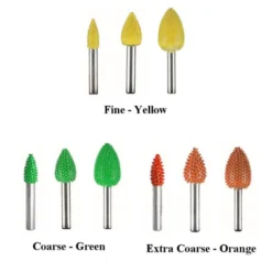 Flame Saburr Tooth Carbide Burrs - 1/4 inch Shank