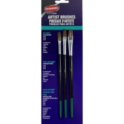 Flat Ox Hair Artist Brushes - Set of 3