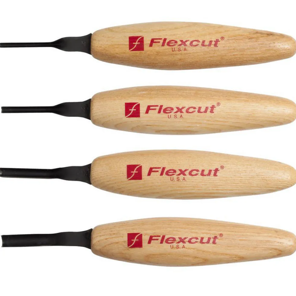 Flexcut Micro Tool Set of 4 - Deep U-Gouge
