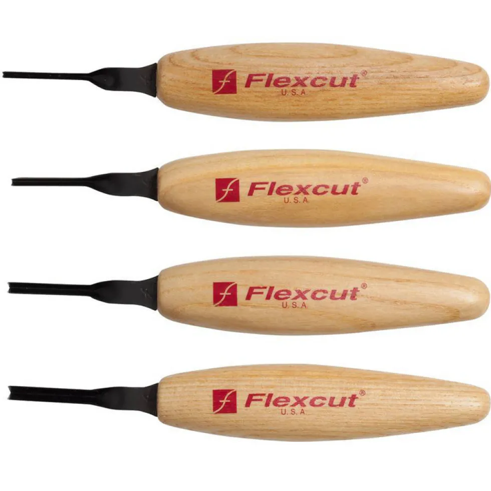 Flexcut Micro Tool Set of 4 - 45deg Parting Tools