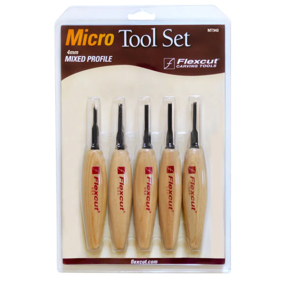 Flexcut Micro Tool Set of 5 - 4mm Assortment