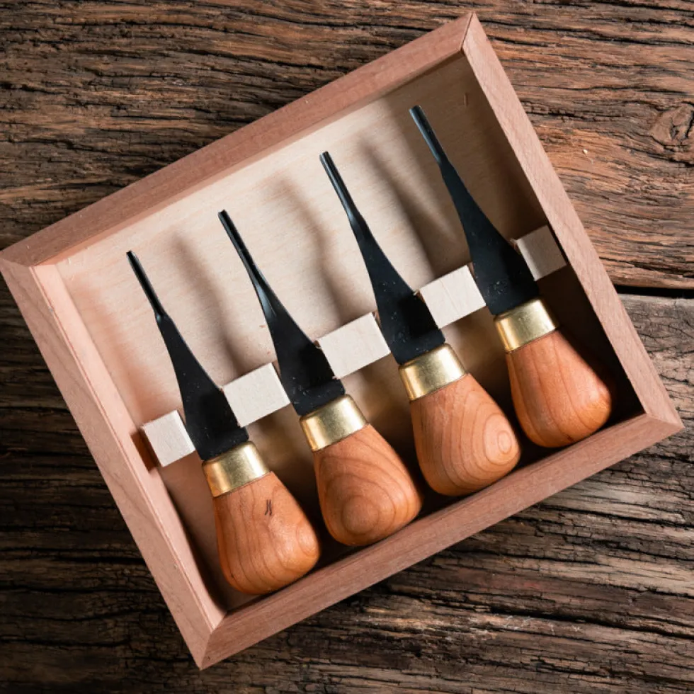 Flexcut Premium Micro Palm Chisels - Set of 4