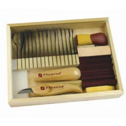 Flexcut SK108 21 Piece Starter Carving Set - with 16 tool profiles