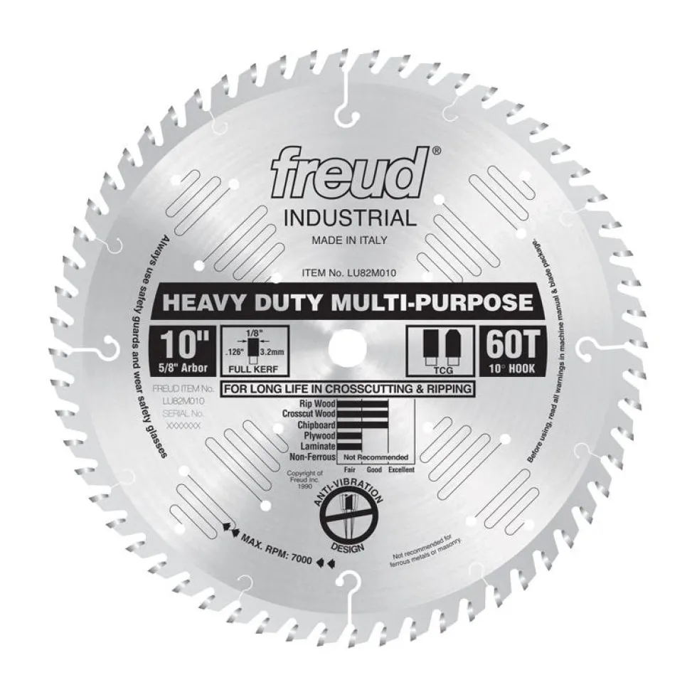 Freud Heavy Duty Multi-Purpose Blade - 10 inch x 60 Tooth - 1/8 inch Kerf