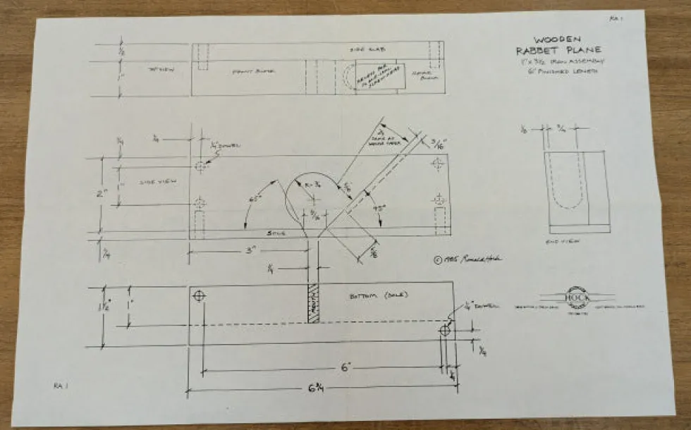 Hock Krenov-style Wooden Plane Plans