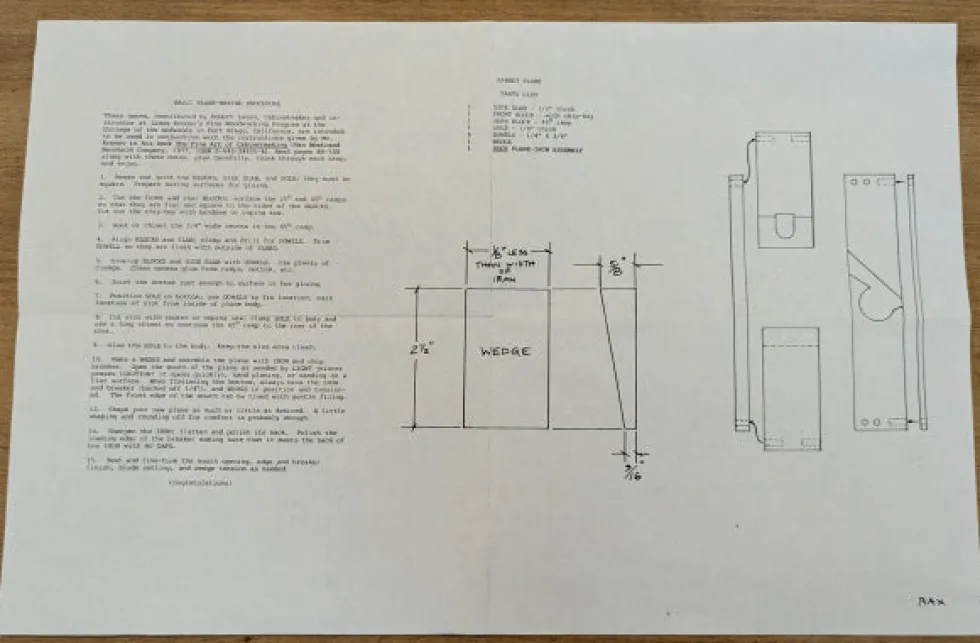 Hock Krenov-style Wooden Plane Plans
