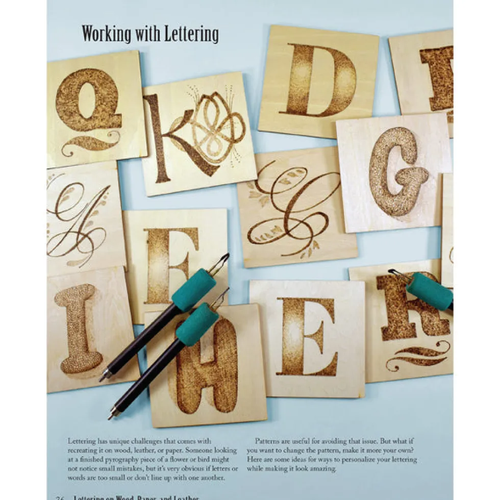 Lettering on Wood, Paper and Leather