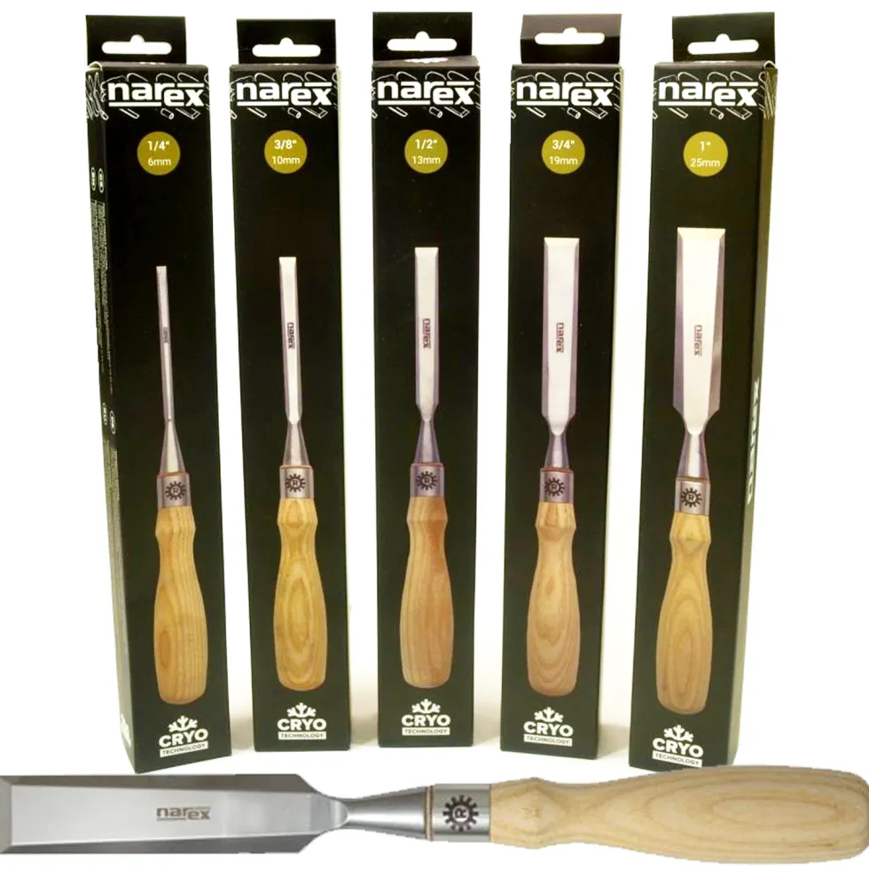 Narex Richter Cryo-Treated Bevel Edged Chisels - Set of 5