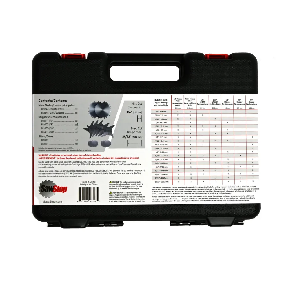 SawStop Premium Dado Set - 8 inch