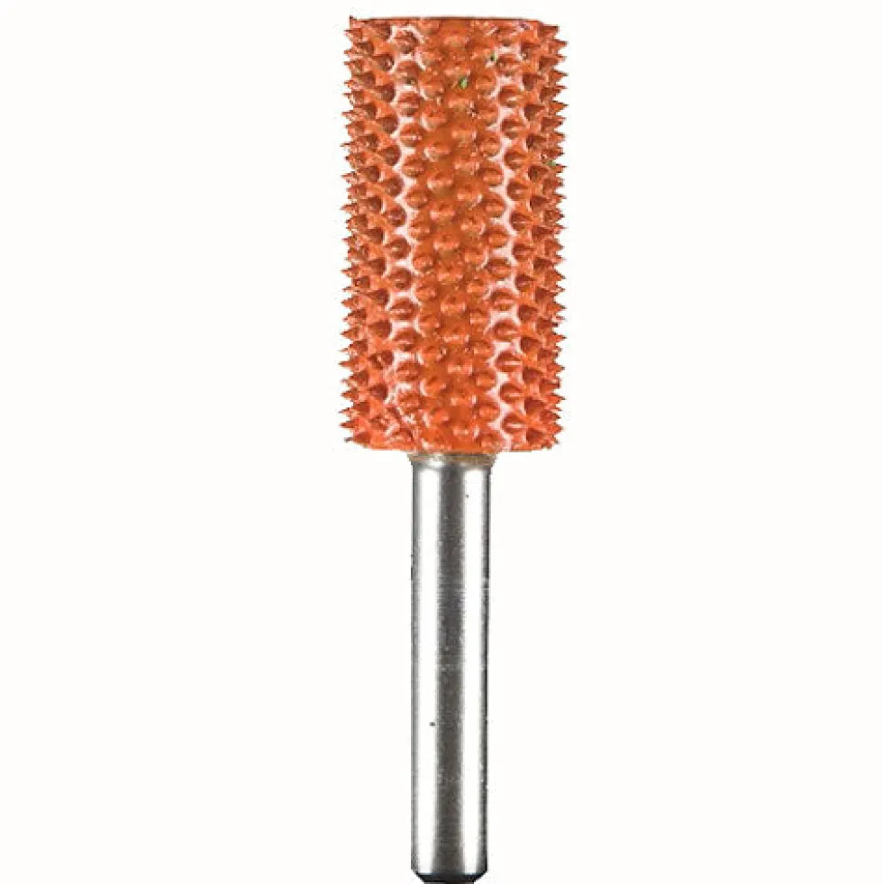 Smooth End Cylinder Saburr Tooth Carbide Burrs - 1/4 inch Shank