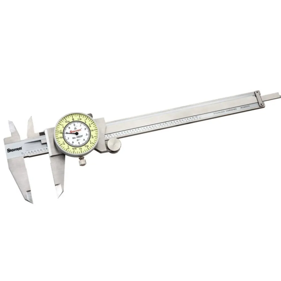 Starrett 1202F-6 Fractional Dial Caliper - 6 inch