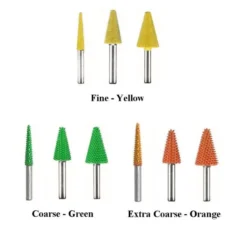 Taper Saburr Tooth Carbide Burrs - 1/4 inch Shank