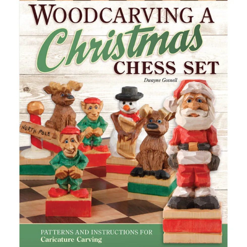 Woodcarving a Christmas Chess Set