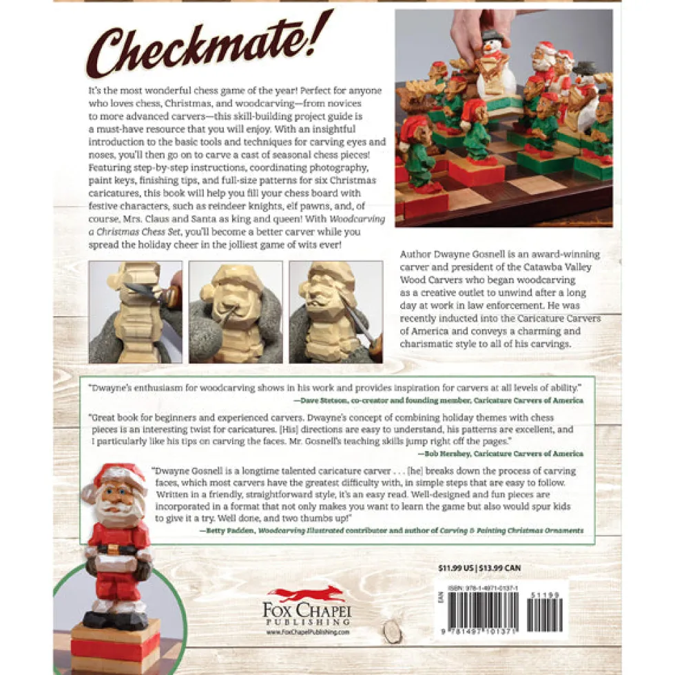 Woodcarving a Christmas Chess Set