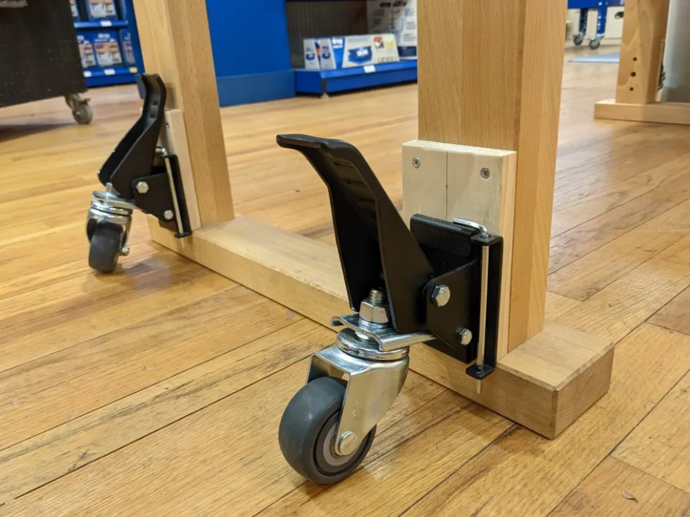 Workbench Caster Kit with Quick Release Mounting Plates